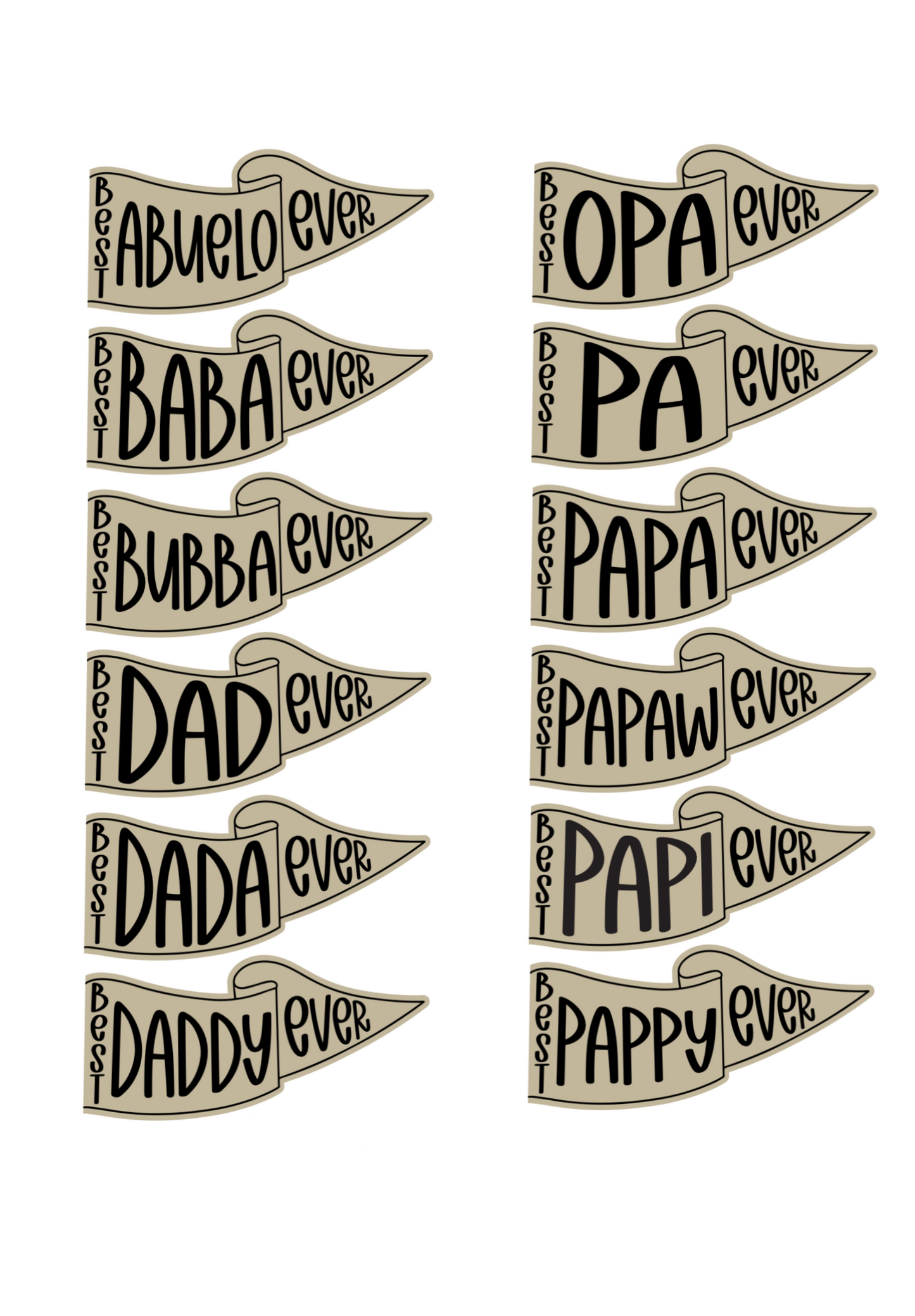 Best “Dad” Pennant Magnet Frame