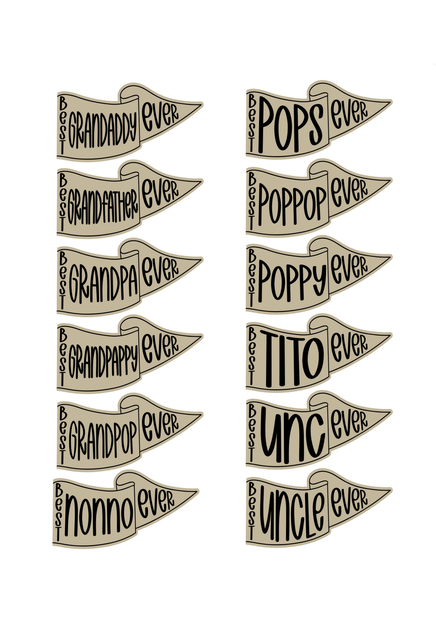 Best “Dad” Pennant Magnet Frame