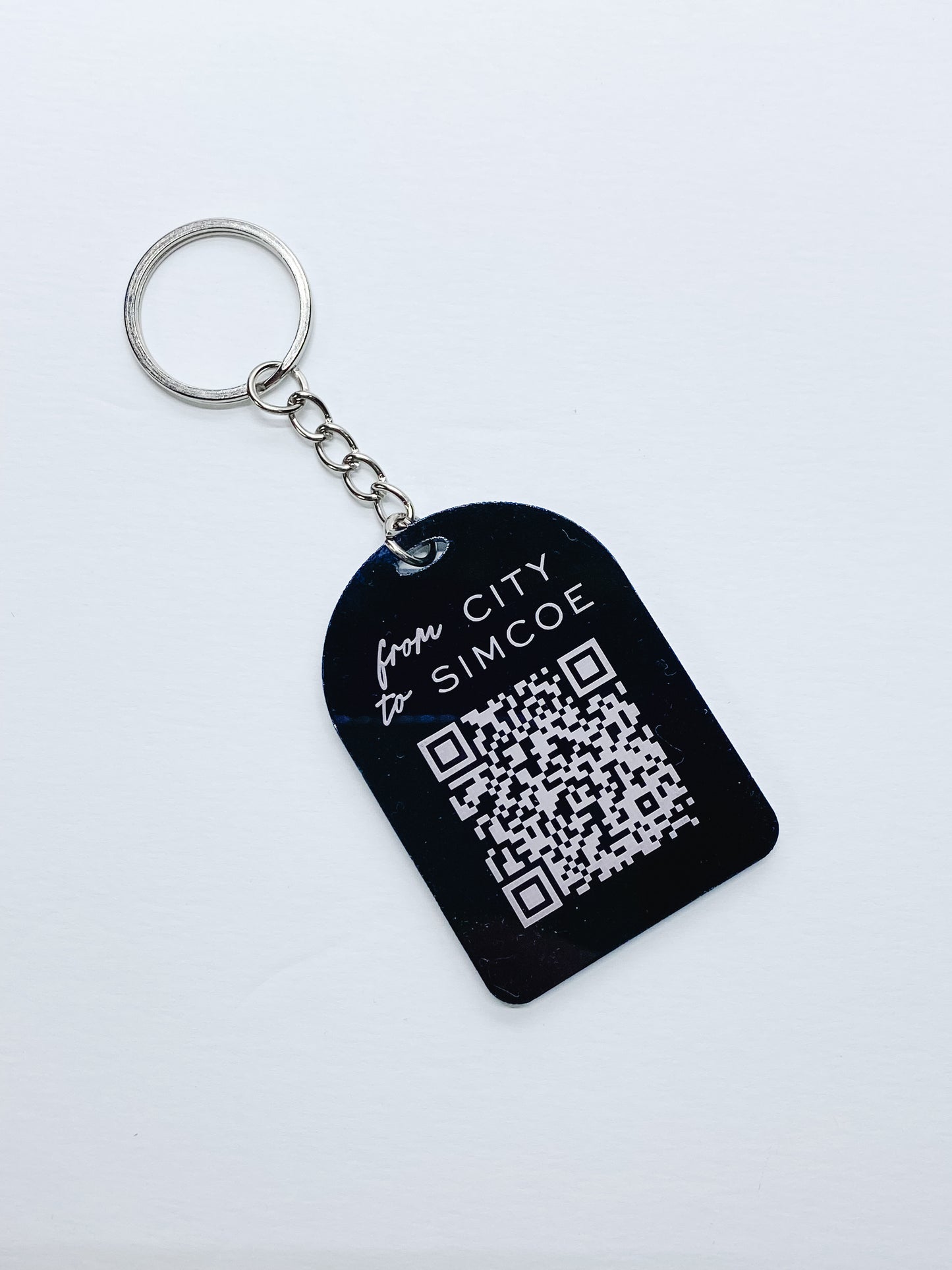 QR Keychain | Laser Engraved