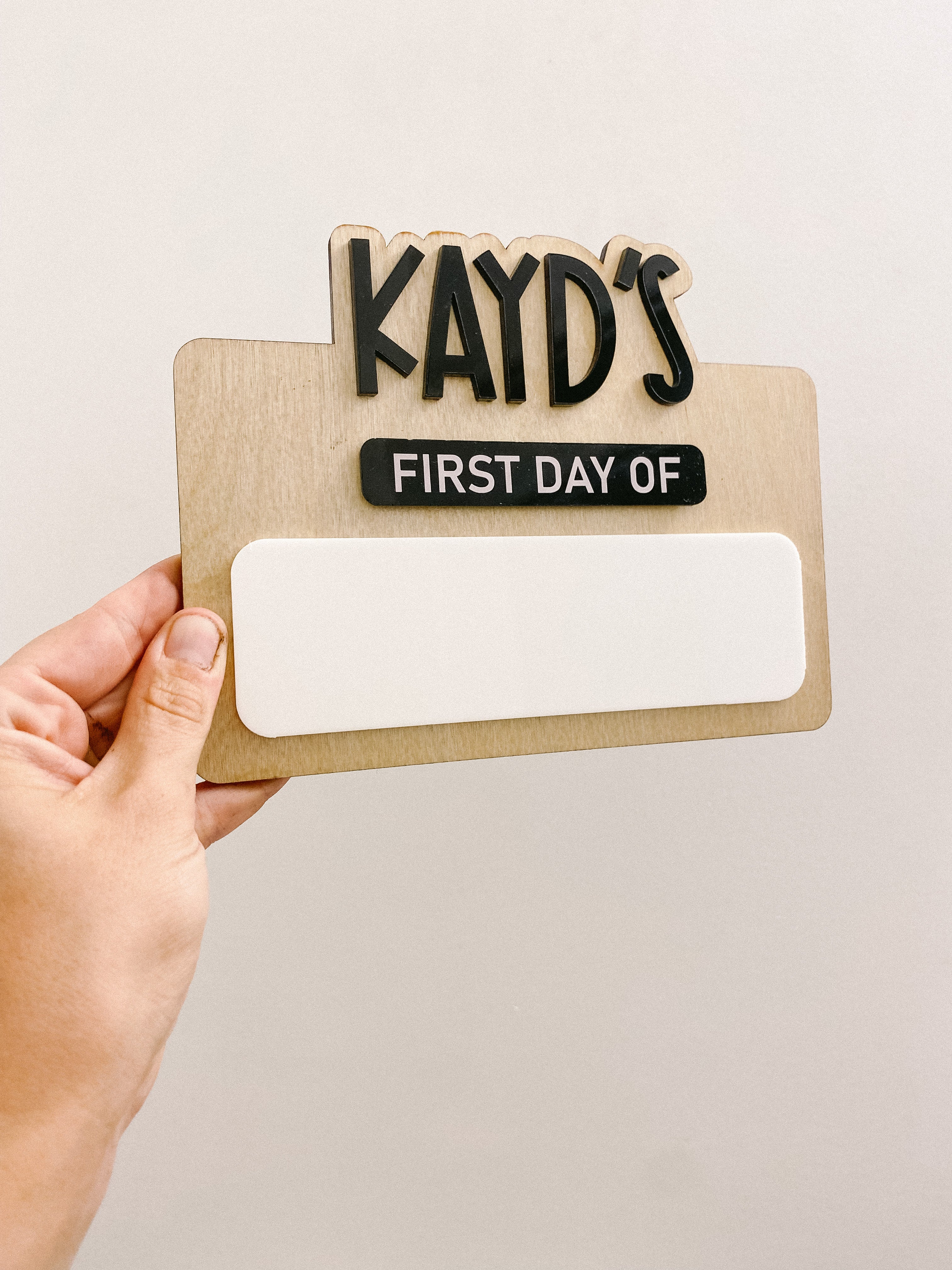 First / Last Day Mini Board - Attached Name