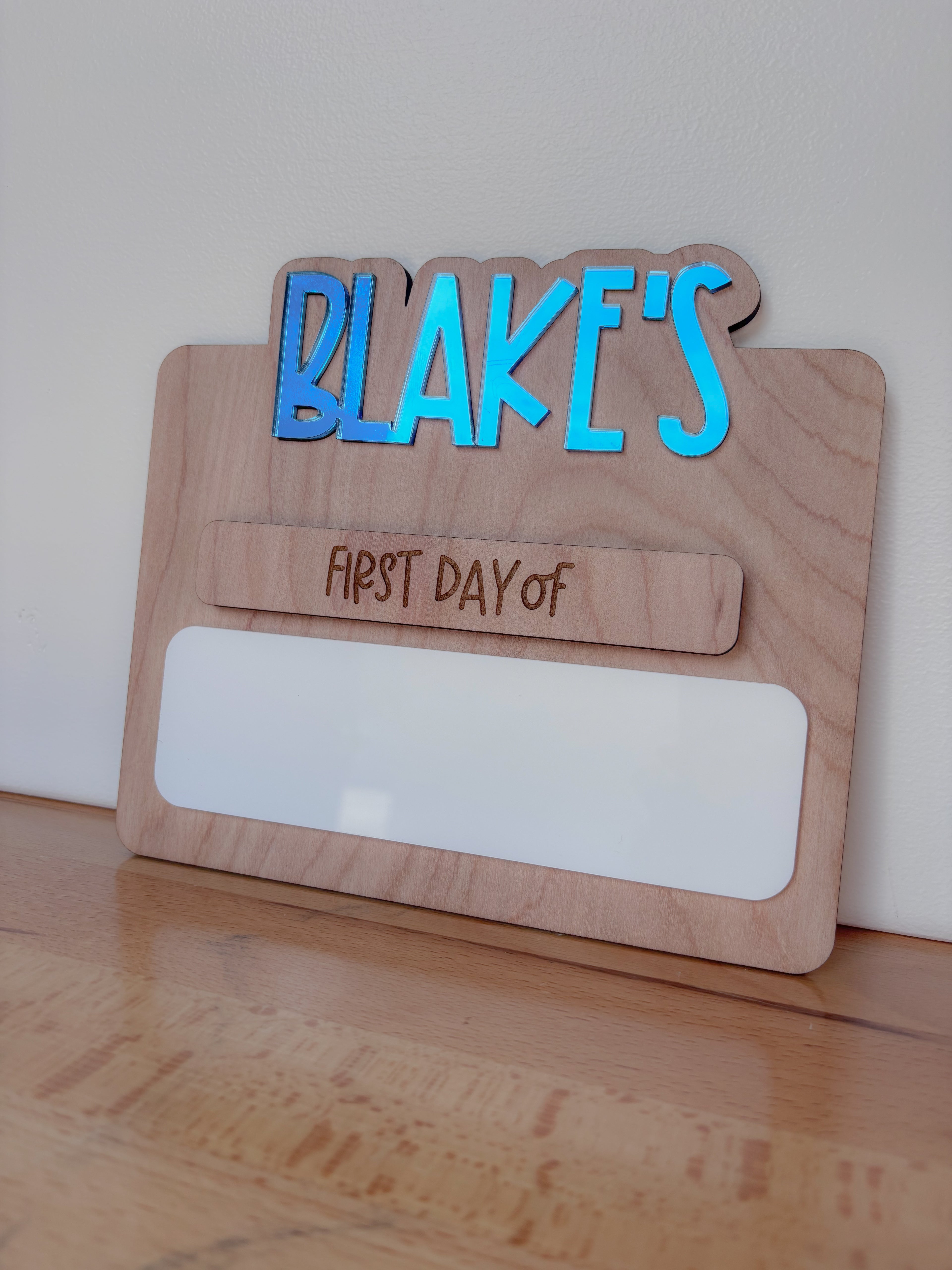 First / Last Day Mini Board - Attached Name