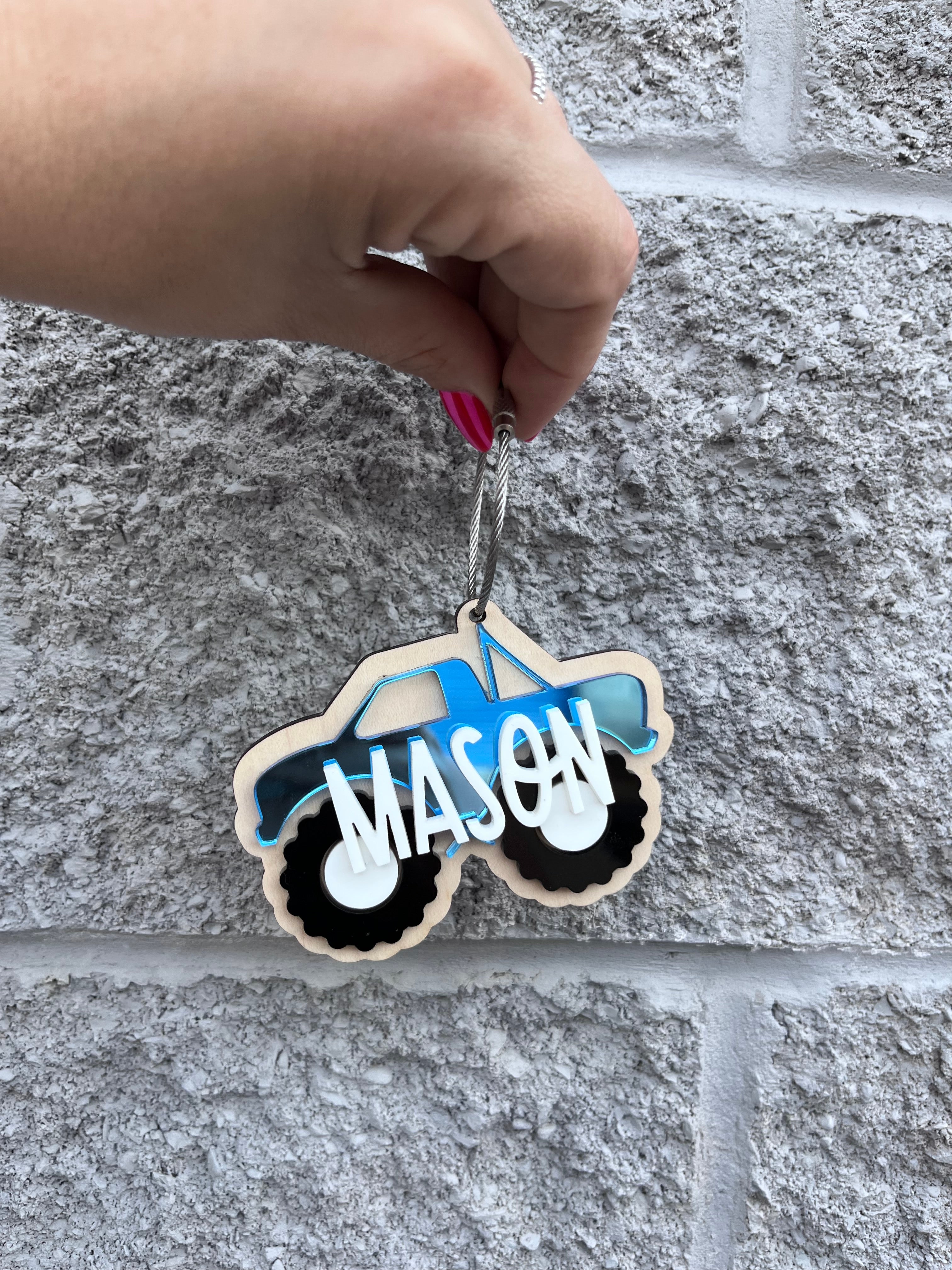 Monster Truck Bag Tag