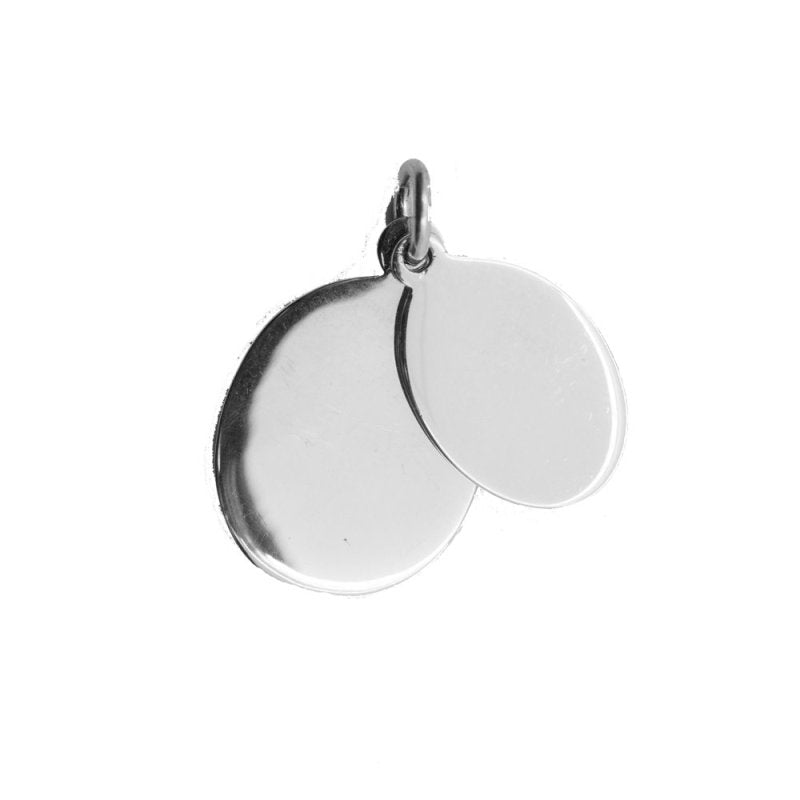 Double Oval Silver Charm