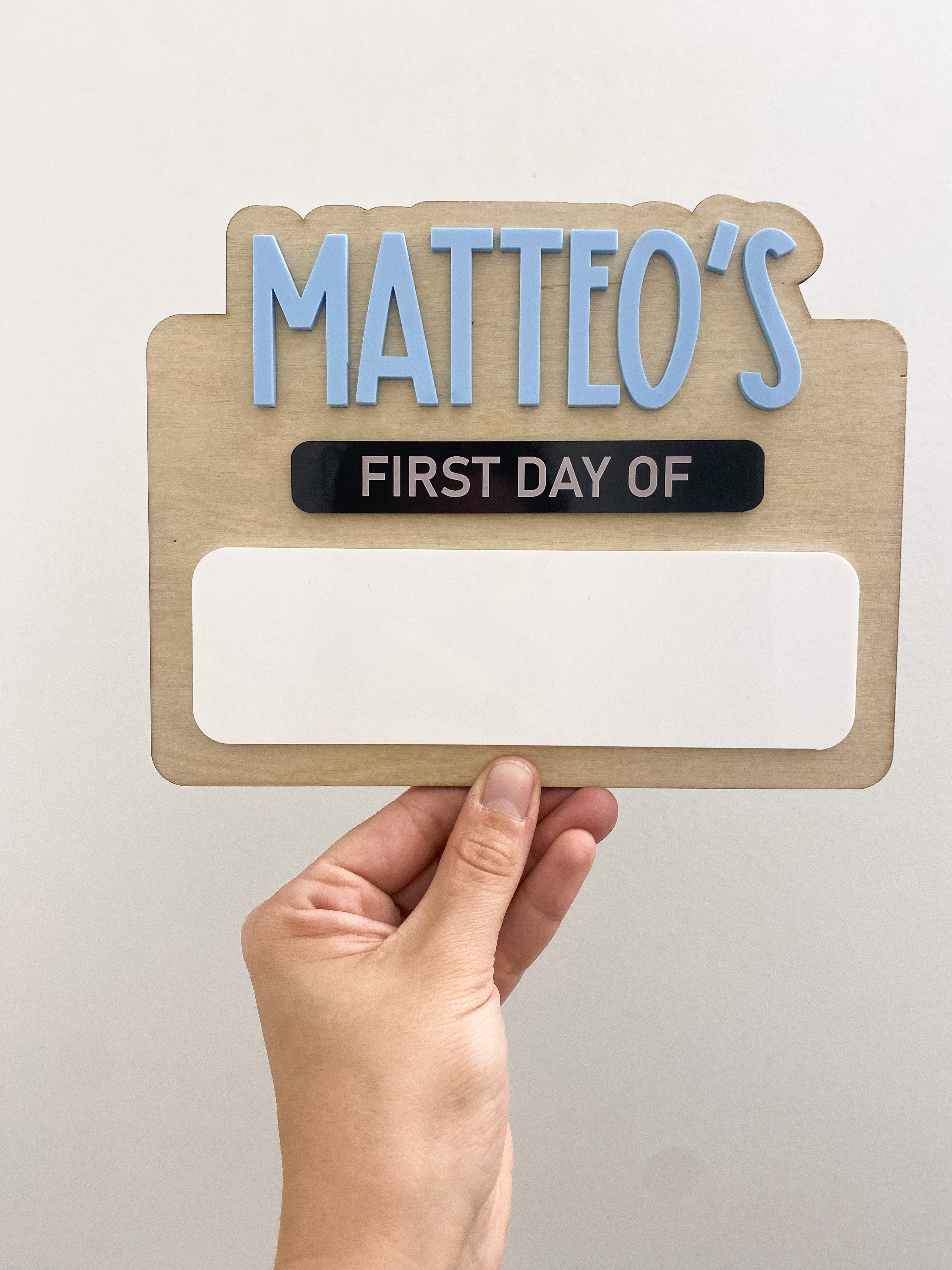 First / Last Day Mini Board - Attached Name