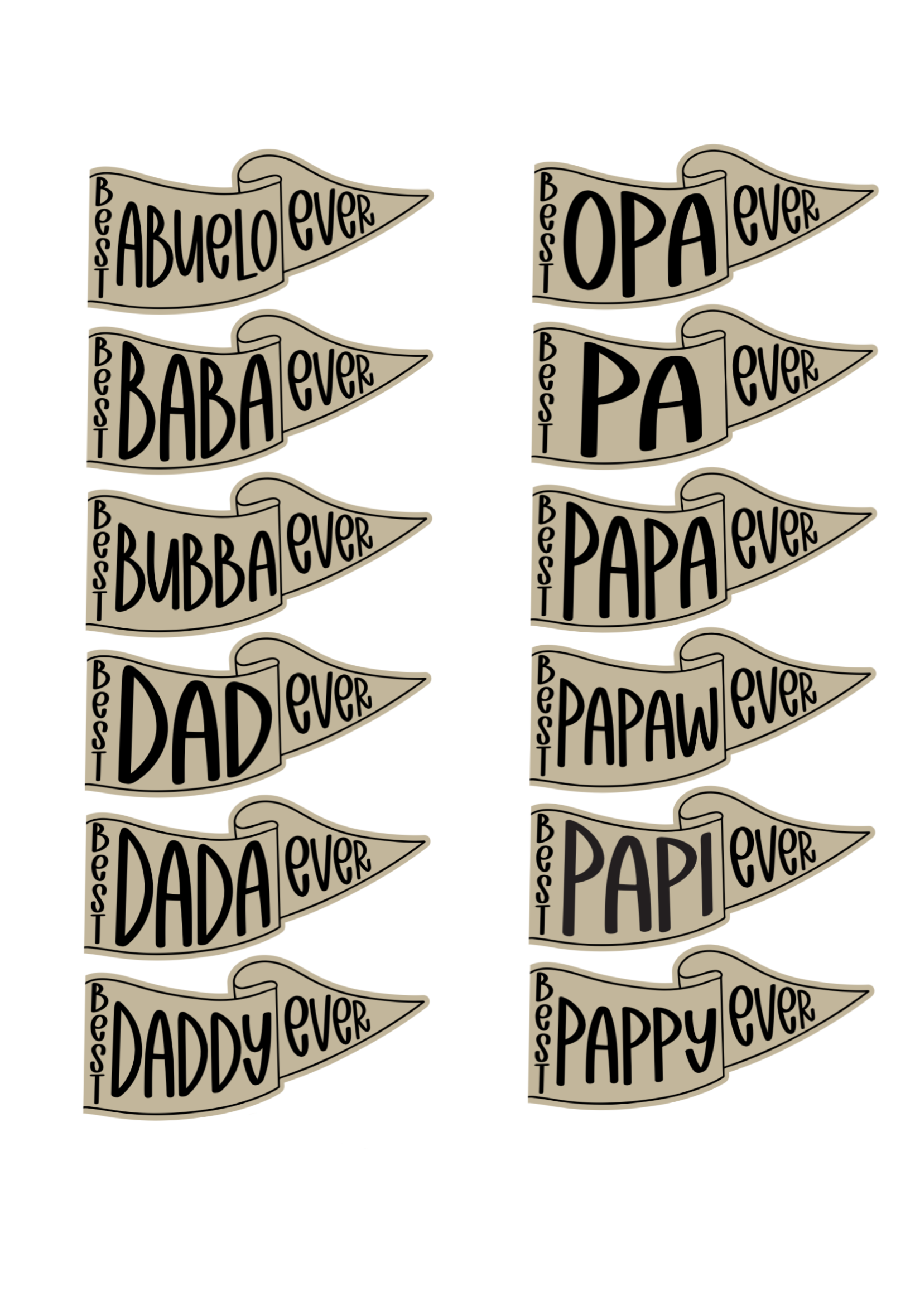 Best “Dad” Pennant Magnet Frame