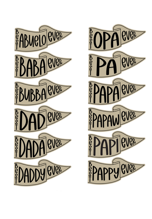 Best “Dad” Pennant Magnet Frame
