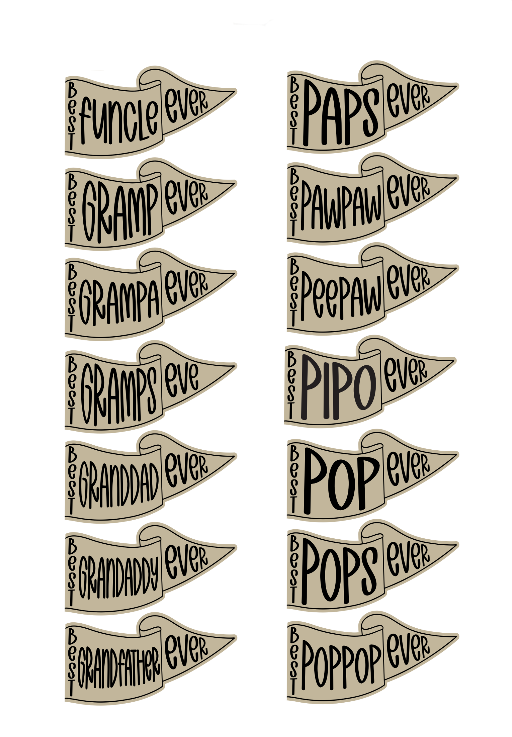 Best “Dad” Pennant Magnet Frame
