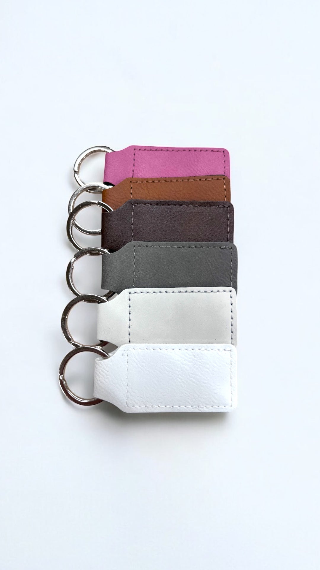 Branded Engraved Leather Keychain