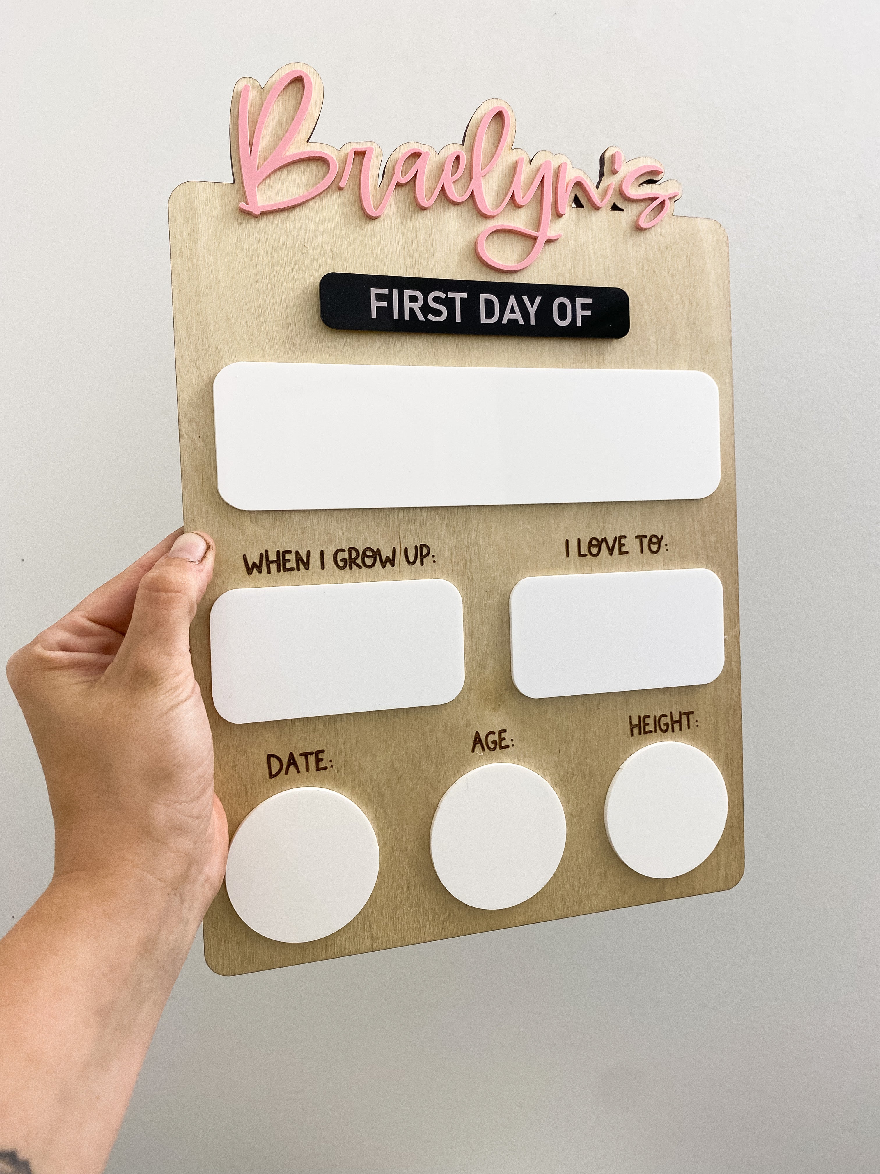 First / Last Day Large Board