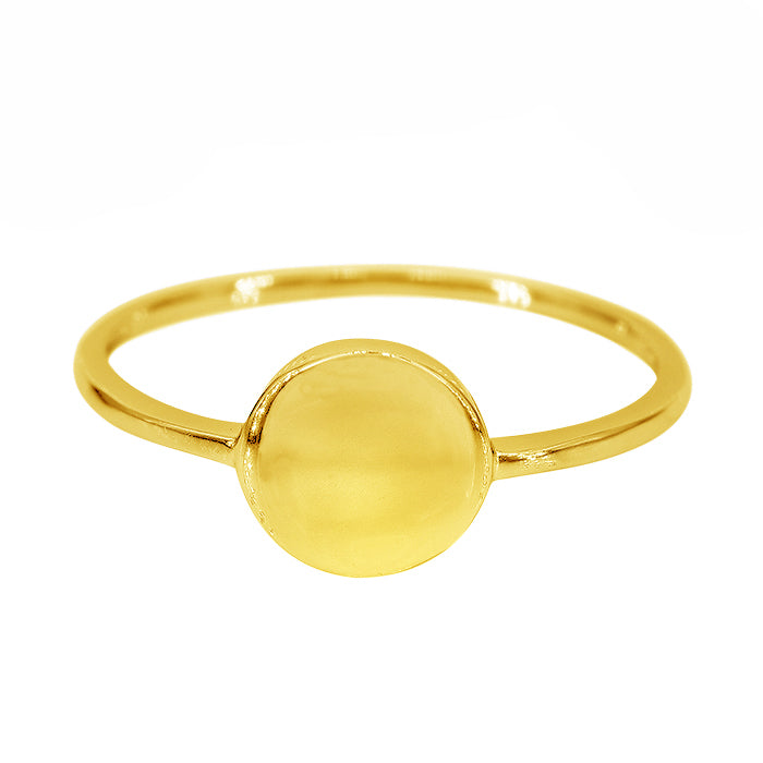 Dainty Round Ring | Gold Plated