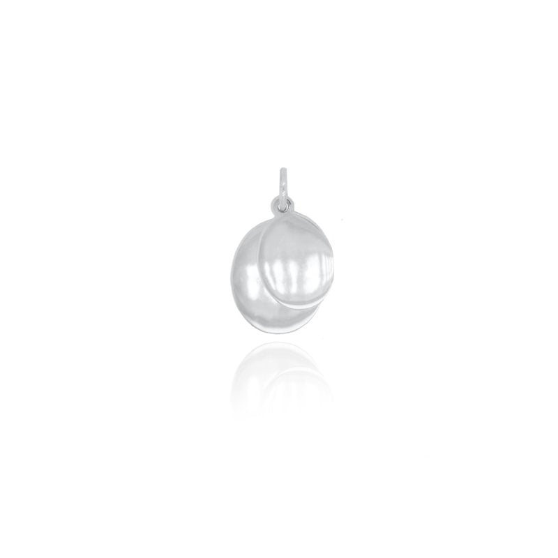 Double Oval Silver Charm