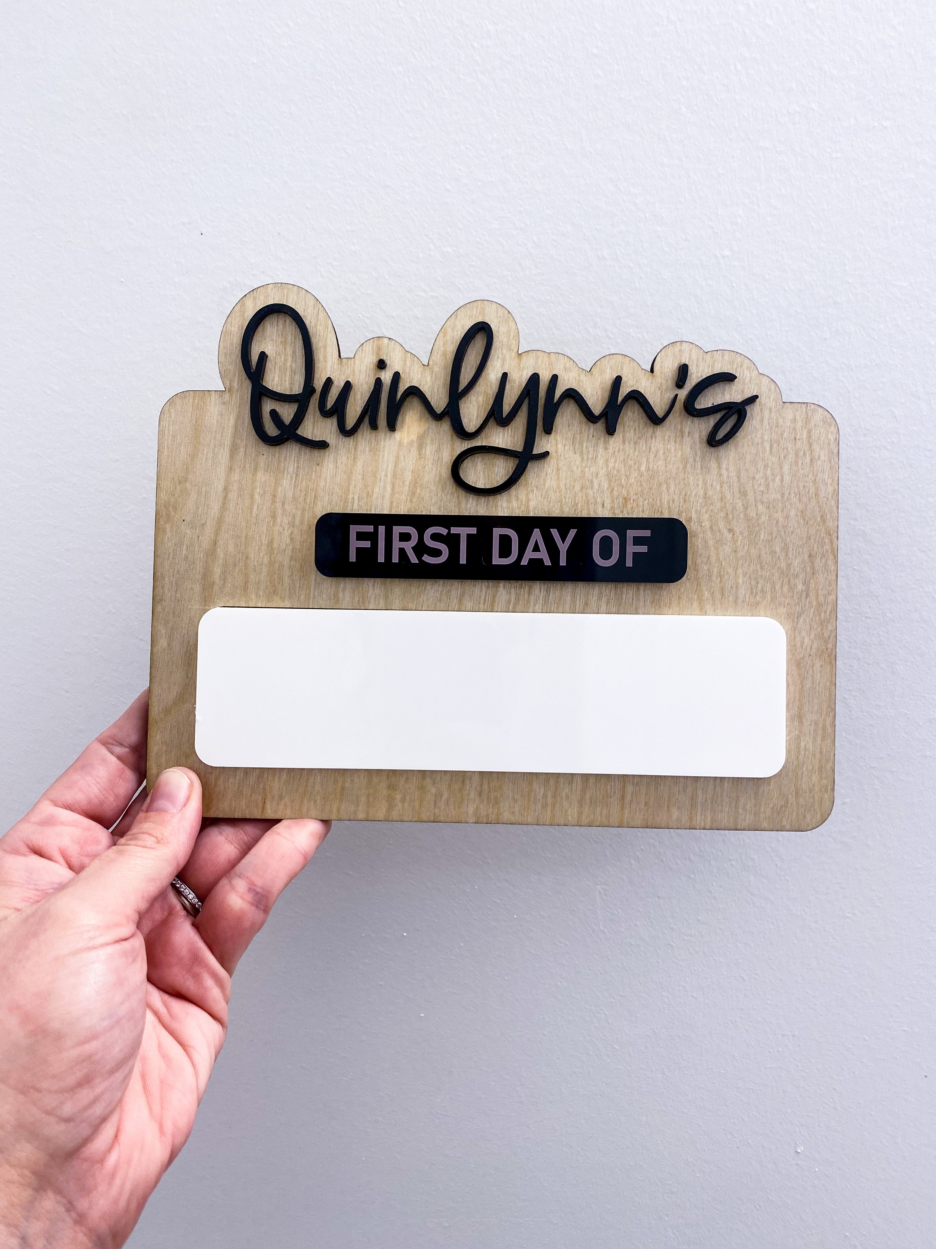 First / Last Day Mini Board - Attached Name