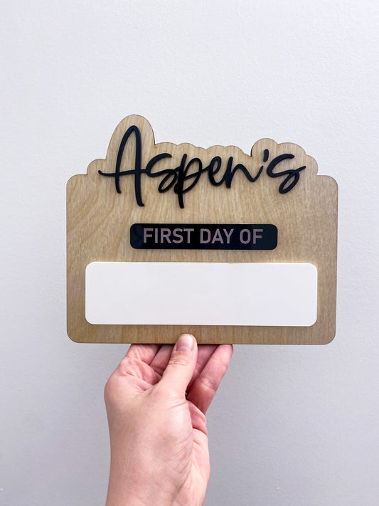 First / Last Day Mini Board